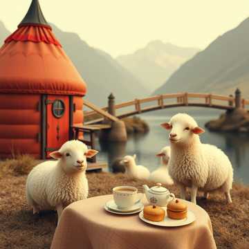 Bitlo - На жайлау возле речки
Две весёлые овечки.
Юрта на...