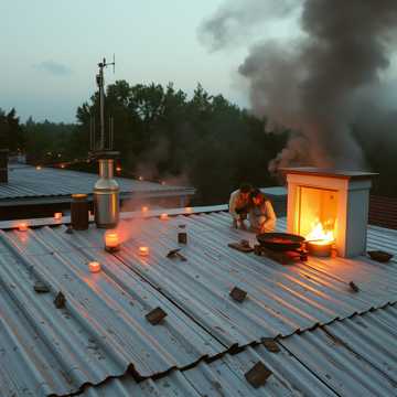 Bitlo - На крыше жесть сияет серебром,
Дымок идёт над стар...