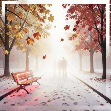 Bitlo.ru - Золотые листья на снегу